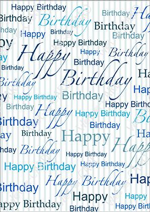 Happy Birthday Wording in Blues