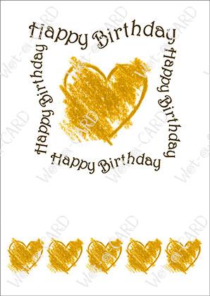 Happy Birthday Gold Scribble