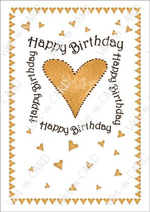 Happy Birthday Graphic Gold
