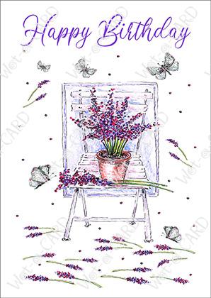 Happy Birthday Lavender Chair