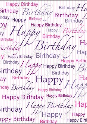 Happy Birthday Pink Wording