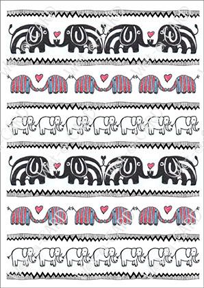 Elephants in a Row