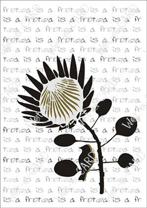 Protea and Bird Gold