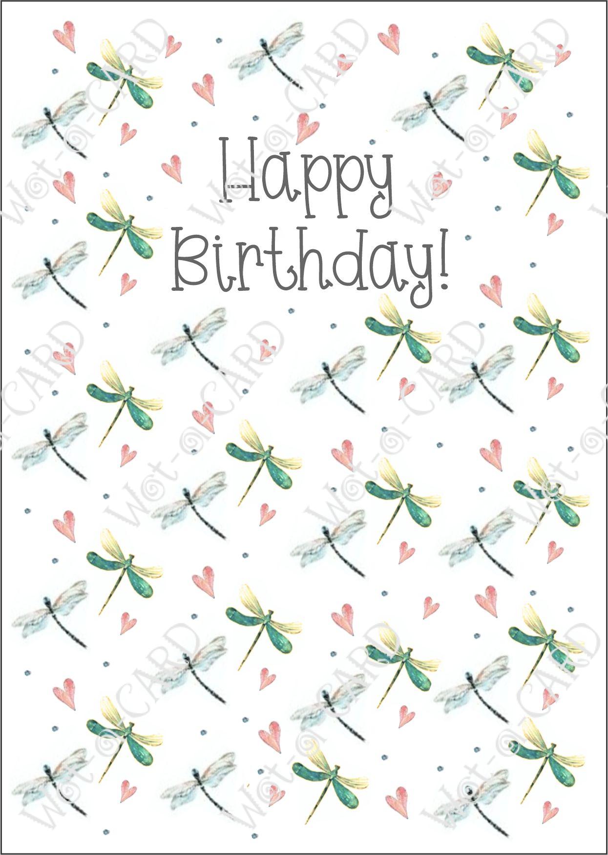 Happy Birthday Dragonfly Hearts