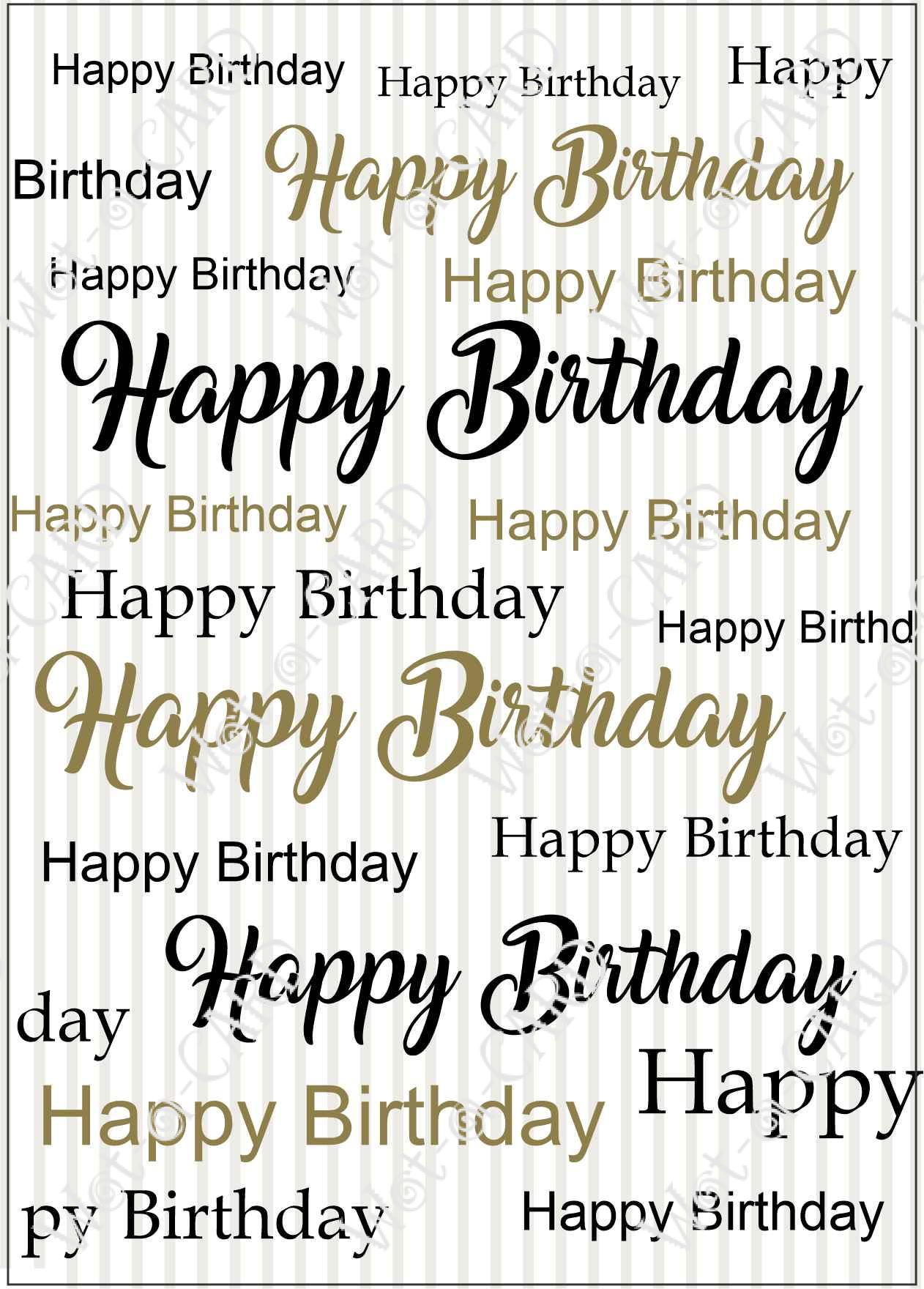 Happy Birthday Bold Cursive