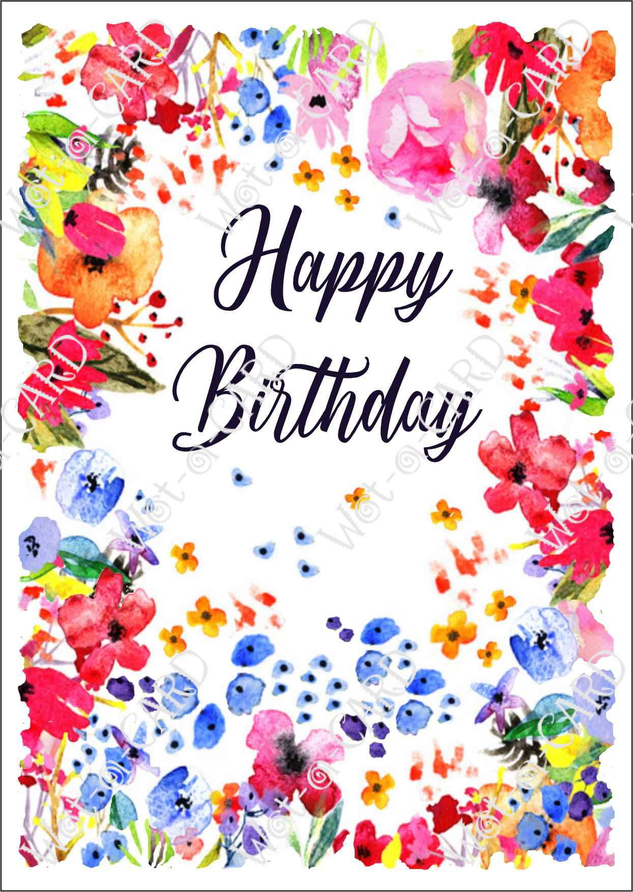 Happy Birthday Floral Brights