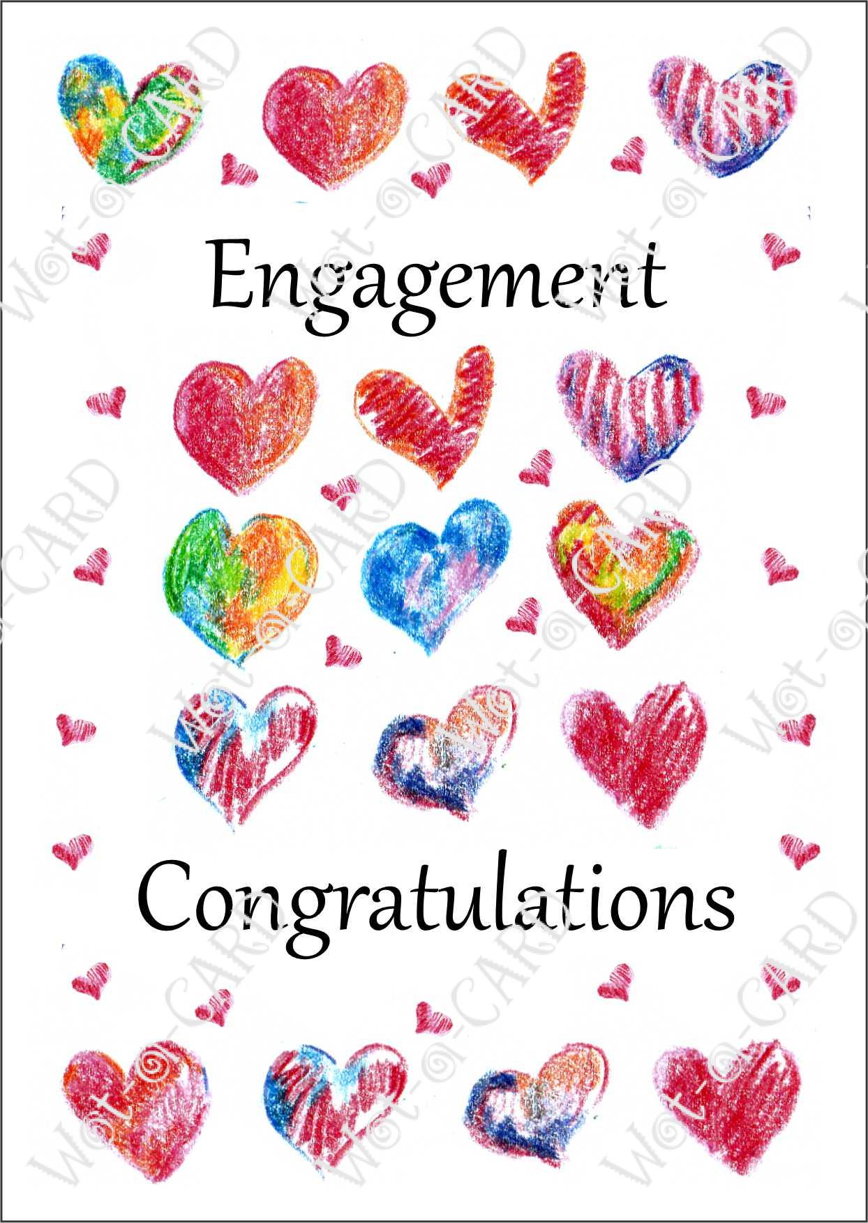 Engagement Colourful Hearts