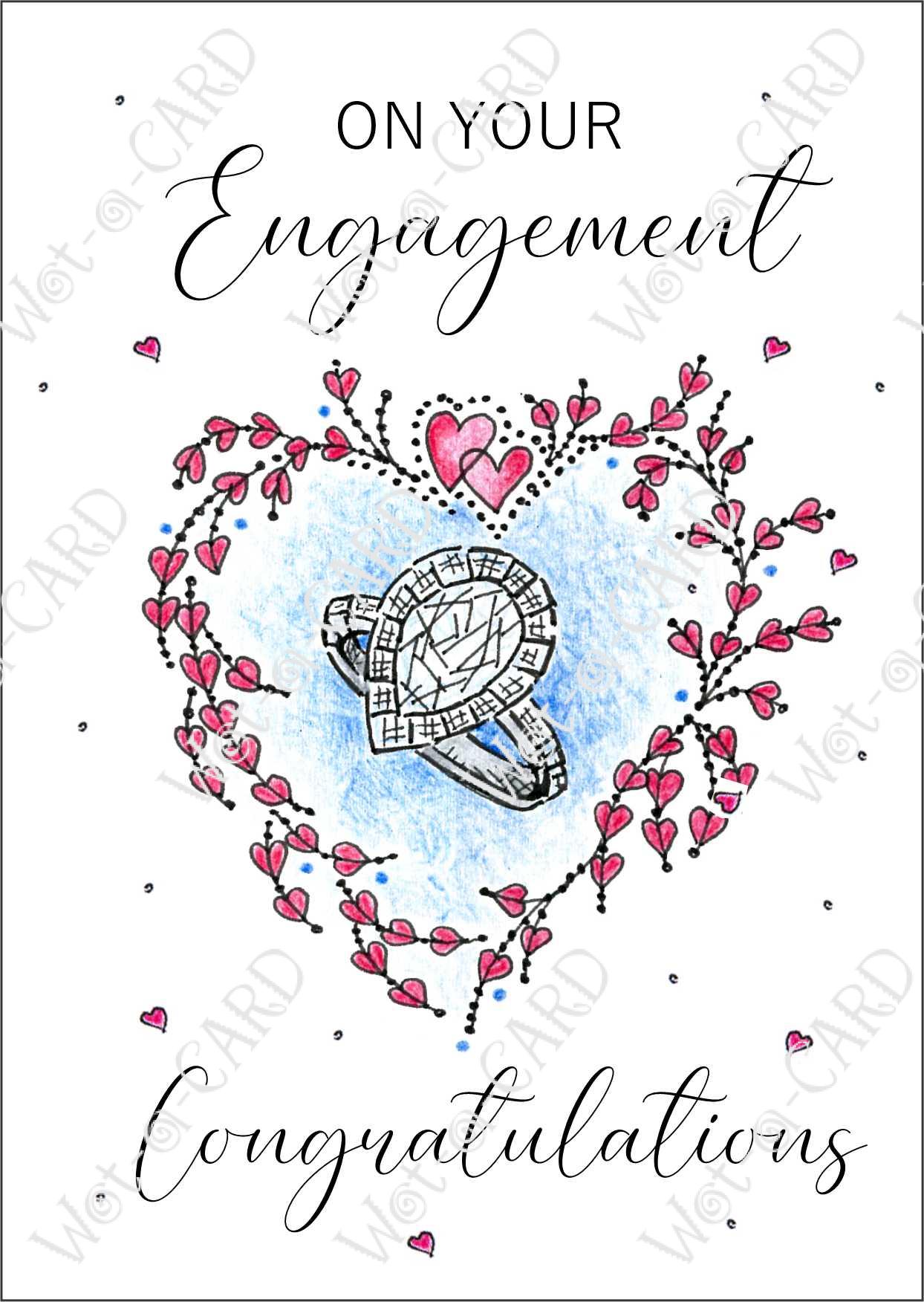 Engagement Ring in Rose Heart