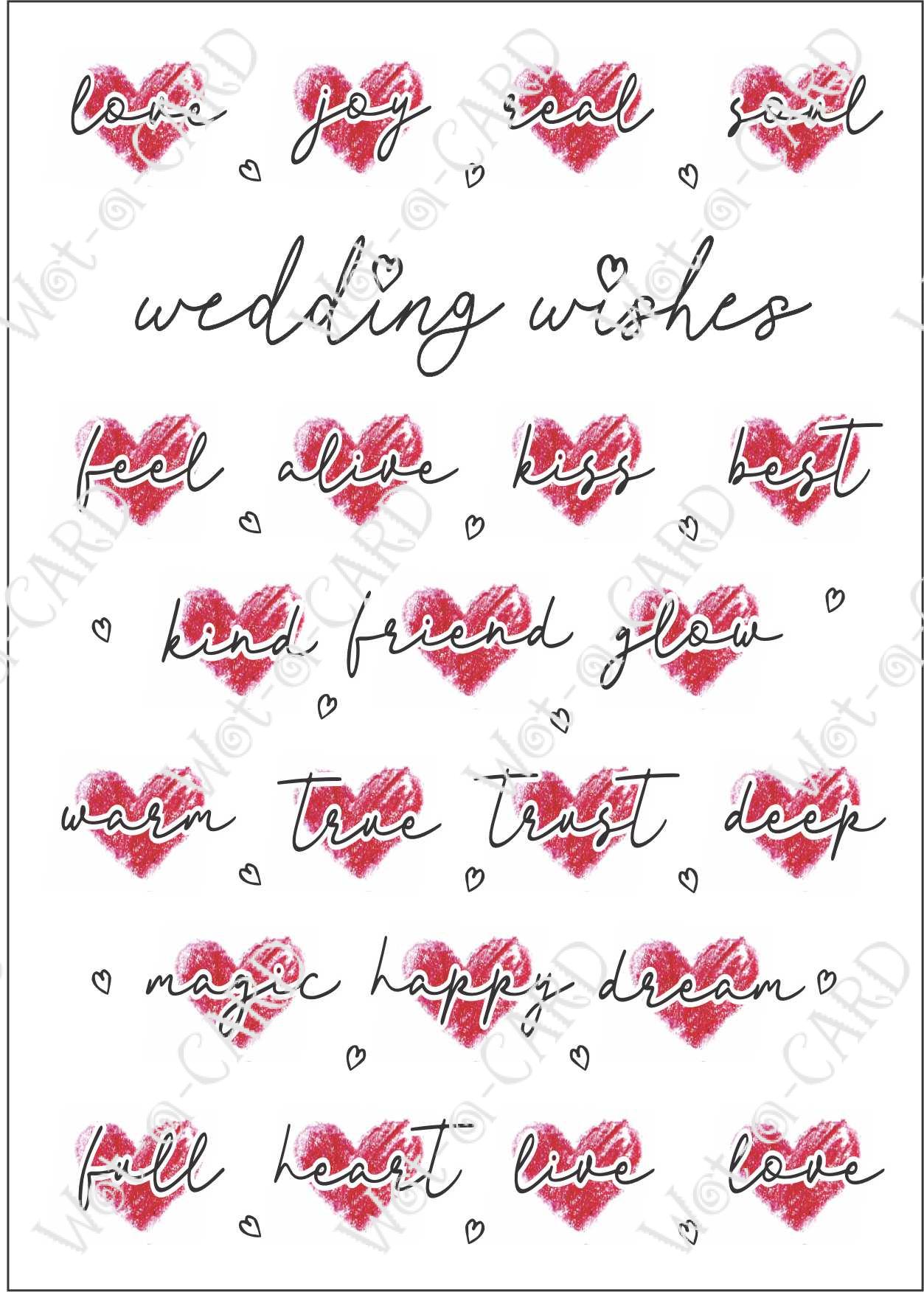 Wedding Wshes Heart Words