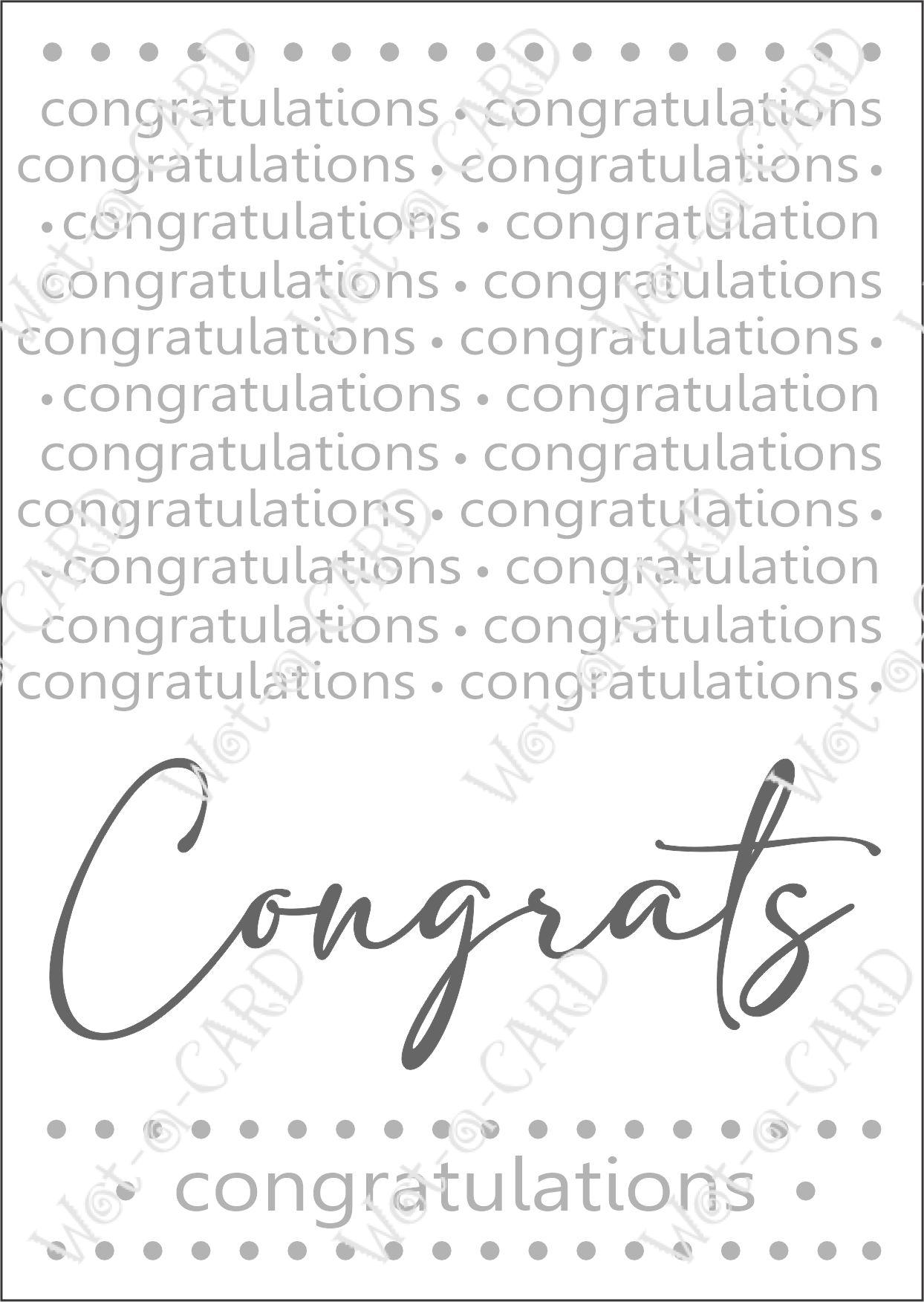 Congrats Script Charcoal