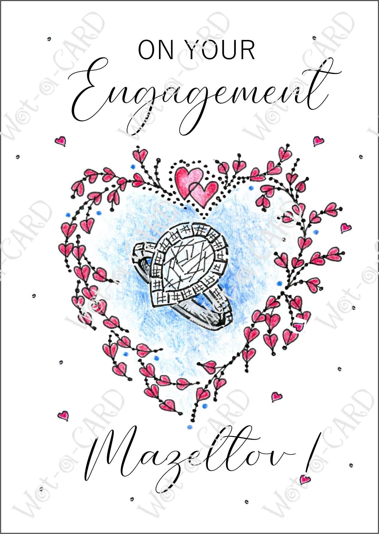 Engagement Ring in Rose Heart